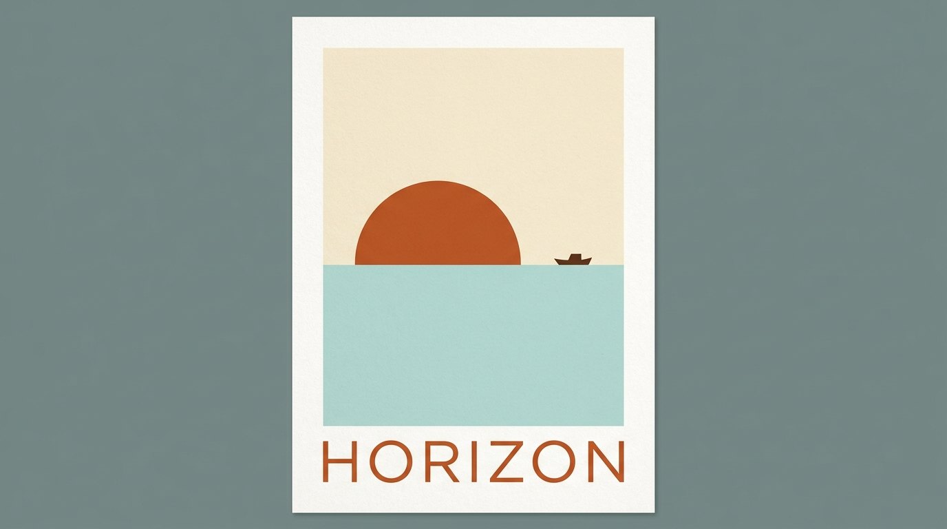 Sunrise over a calm sea horizon